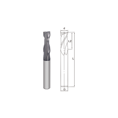 R650-2 Flutes Square End Mill
