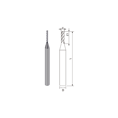 AL550-Long Flutes 3 Flutes End Mill For Aluminum