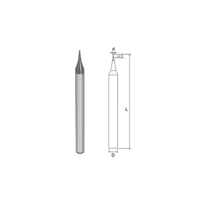 SUS-Micro Diameter Miniature 2 Flutes Unequal End Mill