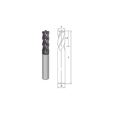 SUS-4 Flutes Unequal Spiral End Mill