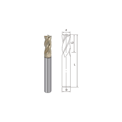 GTS-4 Flutes Unequal Spiral End Mill